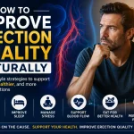 Man thinking about how to improve erection quality naturally through better sleep, exercise, stress management and healthy blood flow